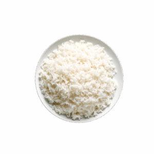 Riz nature avec oignons fris